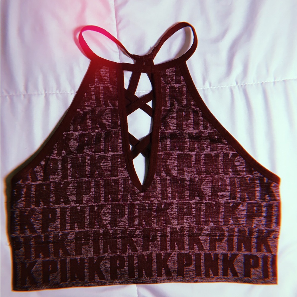 PINK strapped bralette/ sports bra